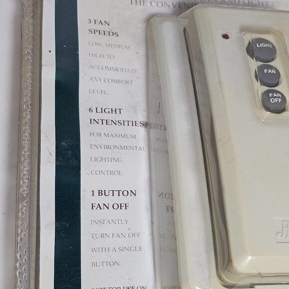 READ-Hunter Wireless Remote 22787-A Quiet Fan Light Control 3 Speed 6 Light - Picture 3 of 9